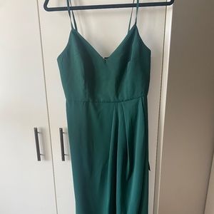 Reinette Dark Green Midi Dress